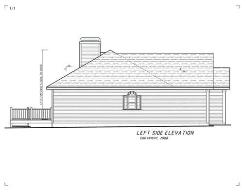 Left Elevation image of BROOKVIEW House Plan